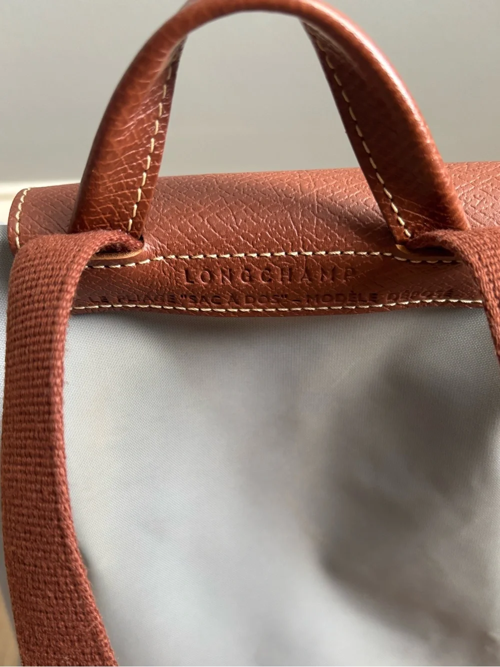 Longchamp Le Pliage Original Nylon Backpack In Grey
